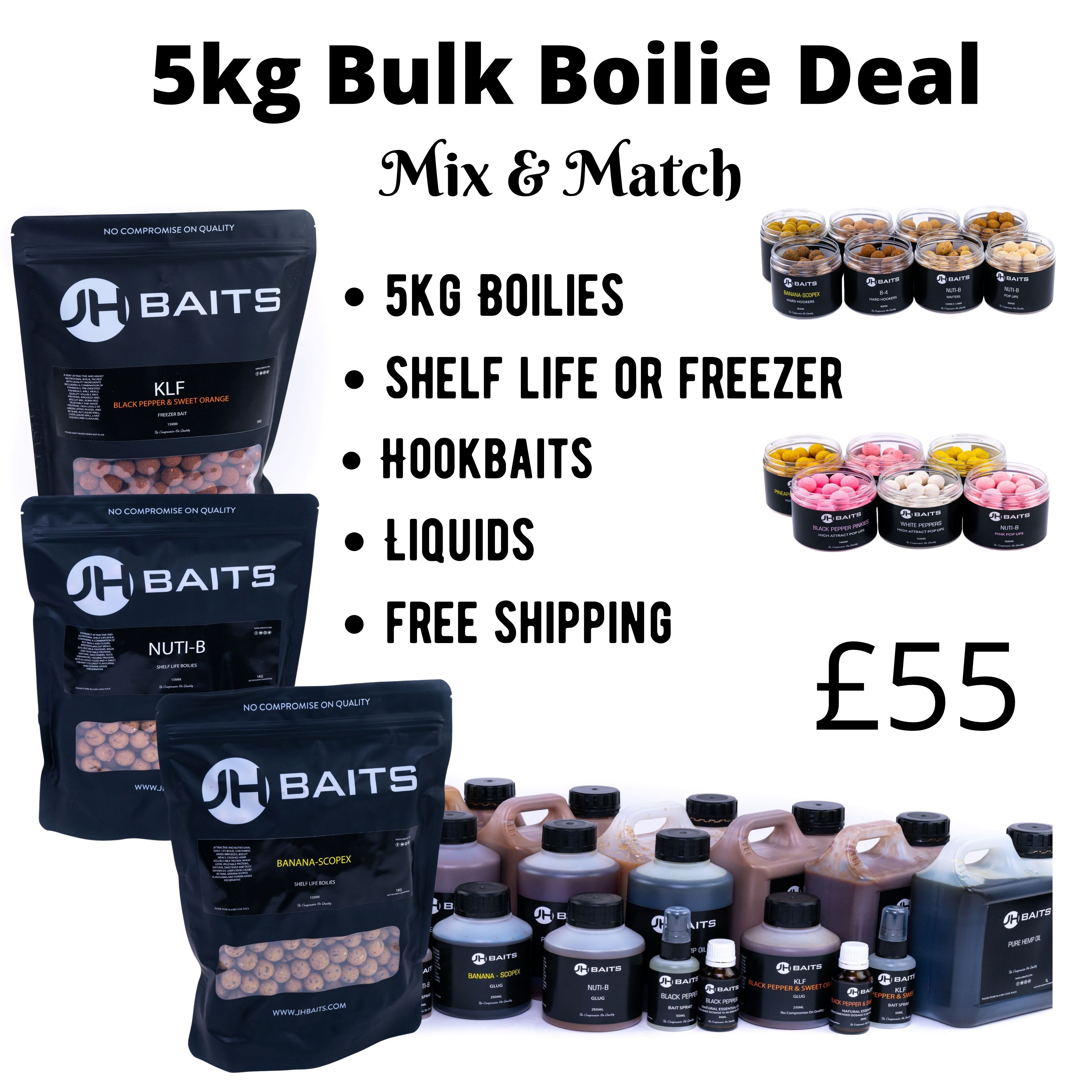 5KG Mix & Match Boilie Bulk Deal
