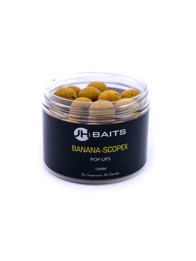 JH Baits banana scpex pop up boilies for carp fishing